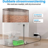 Automatische Voerbak - Kat en Hond - 2-in-1 Voerautomaat - Voice Recorder & Timer - App Besturing - 6L - Wit