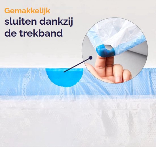 6 rollen Viervoeter Kattenbakzakken voor Zelfreinigende Kattenbak - Extra stevig - Automatische kattenbakzakken - 15 stuks per rol - 45×50CM