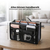 Handtas organizer - Bag in Bag - 11 ruime vakken - 17 9 Tasorganizer