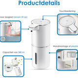 Vesfy Automatische Zeepdispenser met Wandmontage - USB Oplaadbaar - Infrarood Sensor en Foamfunctie - 380ML