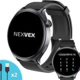 Nexvex® Ultra 2X Smartwatch - Sporthorloge met Belfunctie - Bloeddrukmeter - Stappenteller - Hartslagmeter - Bluetooth Activity Tracker - Android, iOS - 1.46 Inch - Zwart - Siliconen