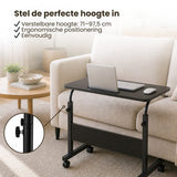 Laptoptafel op Wielen - In Hoogte Verstelbaar