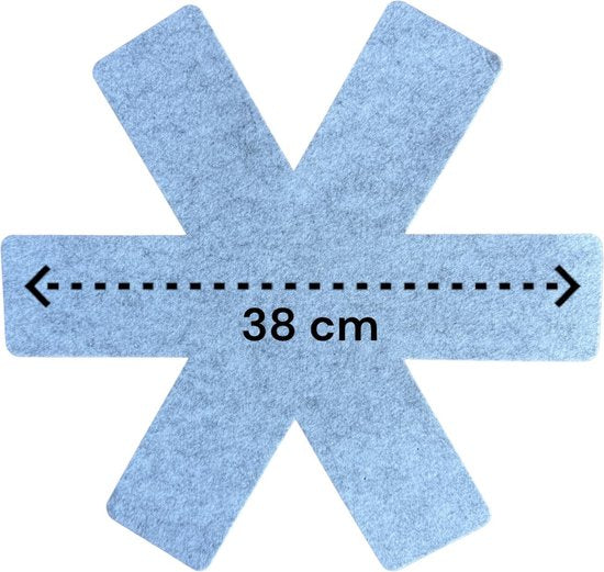 Pannenbeschermer - 2 Stuks - 38 cm en 30 cm - Vilt - Grijs - Optimale Bescherming van je Pannen - Panbeschermer - Onderzetter