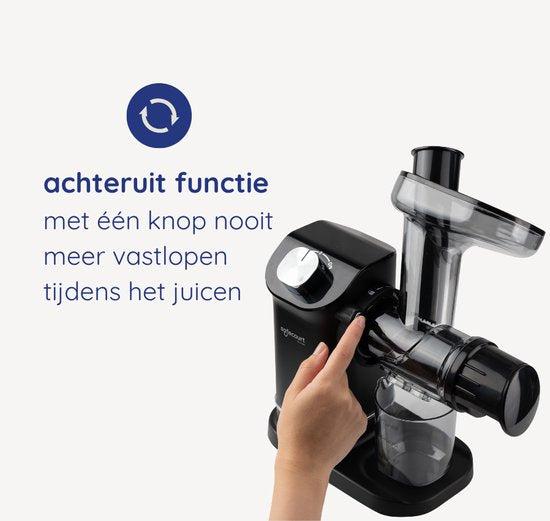 Safecourt Kitchen Slowjuicer - Juicer - Groenten en Fruitpers - BPA-vrij - 700ml - Zwart