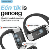 REBØNE® Sport Oortjes - Oordopjes Draadloos - Open ear - Draadloze - Bluetooth Koptelefoon