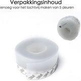 Tochtstrips voor Deuren en Raam Zelfklevend - 5 Meter x 2,5 cm - Transparant – Tochtstrip voor Deur - Tochtband - Sealing Strip – Tocht Strip – Tochtstopper