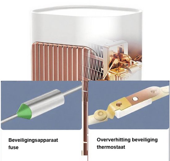 Heater - verwarming - ventilatorkachel - heaters elektrisch voor binnen - luchtverwarmer - Mini Airconditioner Ventilator Draagbare Ruimteverwarming En Koeling 1300W