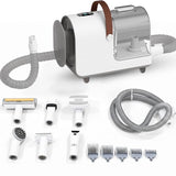 Carewat 6-in-1 Huisdier Stofzuiger en Trimmer Set – Professionele Hondentondeuse met Stofzuiger – Trimset Hond en Kat – Stil, Krachtig en Hygiënisch