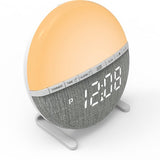 Wake Up Light Wekker – Sunrise Lichtwekker met Nachtlamp – Digitale Alarmklok met Snooze – Dimbare Nachtlamp & Zonsopgang Simulator – Oplaadbare Wekker Slaapkamer – 12-24h LED Klok