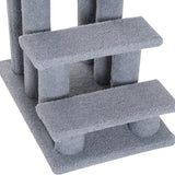 Huisdierentrap Katten- en Hondentrap 4 treden 63,5x43x60cm Grijs