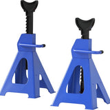 set 2 stuks Assteunen hoogteverstelbaar - autobok 3000 kg - 3 ton - Blauw