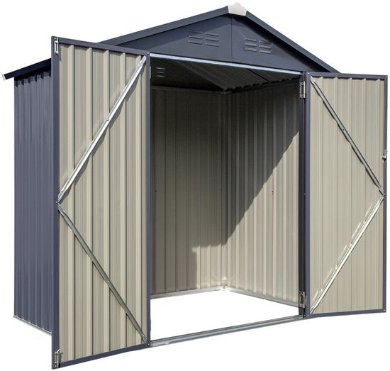 Spacemaker Gereedschapsschuur Metaal - 119x183x196 cm -Grijs
