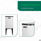 Luzzo® New York Push Afvalscheidingsprullenbak 18 ltr 2 bakken