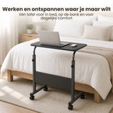 Laptoptafel op Wielen - In Hoogte Verstelbaar