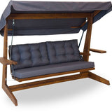 Westmann Viva 2400 Houten 3-zits Hollywood Schommelbank - Grijs