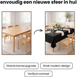 Tafelkleed Luxe - 260x150 cm - Zwart - Waterafstotend - Tafellaken - Tafelzeil - Tafelkleden - Tafelkleed Katoen