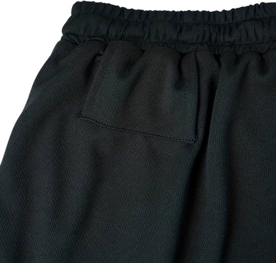 SparkNine Stridex fitness short heren - dubbellaags - met telefoonzak - M - zwart - sneldrogend - met handdoeklus & zakken - functioneel & comfortabel