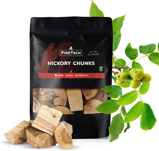 FireTech - Hickory Chunks 1 KG - Rookhout - Chunks - BBQ