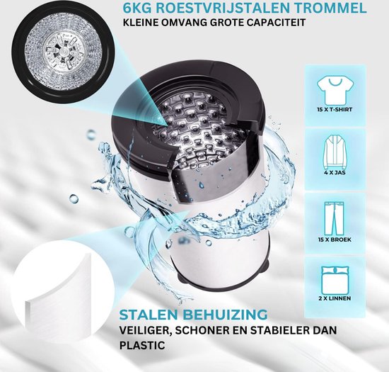 Lodgy® - Centrifuge - Droogzwierder - Centrifuge voor Wasgoed - Mini Wasdroger - AAA+