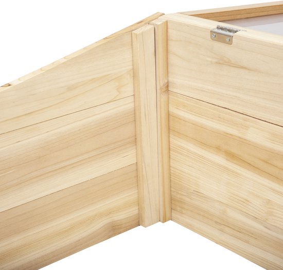 4goodz Houten Kweekbak, Mini Kweekkas 100x50x35 cm - massief hout