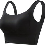 SparkNine Flexaura sport BH - stijlvolle sportbeha - ingebouwde pads - L - zwart - high support ondersteuning - cross design
