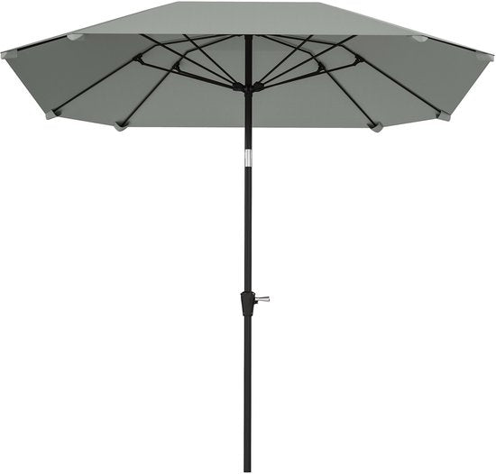 Parasol 233cm Vierkant Kantelbaar - Aluminium buis, Glasvezel