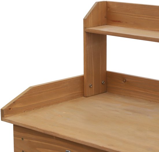 4Goodz Houten oppottafel Plantentafel met lade en bak