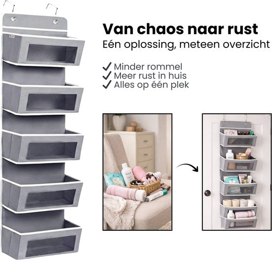 Opbergzak voor Deur - 5 Ruime Opbergvakken - 33 - Deur organizer