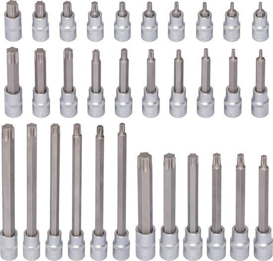 hanSe Werkzeuge® set 32 delig bitjes Torx Extra Lang in Koffer