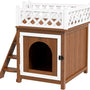 4goodz Kattenhok met dakterras 67,5x63x68,5cm - Bruin