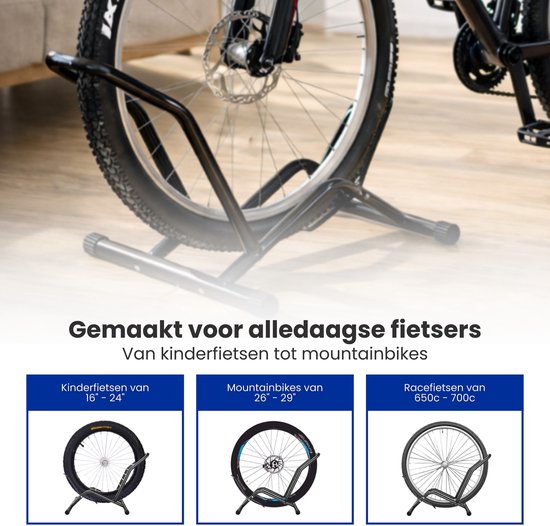 Fietsenrek Voorwiel of Achterwiel - Zwart - Fietsen Rek Racefiets, Mountainbike, Mtb - Achterwiel Standaard - Voorwiel Standaard - Bike stand