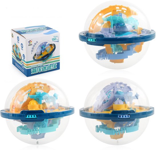 DMG Supply Maze Ball - 150 Levels - Puzzelbal - Breinbreker - Doolhofspel - Reisspel - Ø13 cm