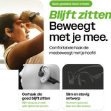 REBØNE® Core Bone Conduction Headphone – Draadloze oordopjes - Sport Oortjes Draadloos – Open Ear Hardloop Oordopjes – Bluetooth – 9 uur speeltijd – IPX5 – Zwart
