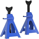 set 2 stuks Assteunen hoogteverstelbaar - autobok 3000 kg - 3 ton - Blauw