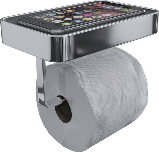 Luzzo® Piazzo Messing Toiletrolhouder met planchet - wc rolhouder