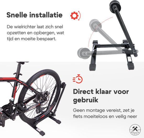 4toolz® Universele vrijstaande Fietsstandaard Mountainbike en Gewone fiets - Zwart