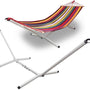 Stevige Hangmatstandaard - Wit - Staal - Afmeting: 280-340x105cm - 150kg draadvermogen