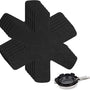 Pannenbeschermers - Bordenbeschermers -16 cm doorsnede Beschermingsmatten Zwart - Set van 6 - Tussenleggers Pannen en Borden