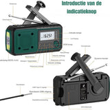 Draagbare NoodRadio Solar Opwindbaar - Powerbank Zonneenergie met - Noodpakket - Draagbare Radio