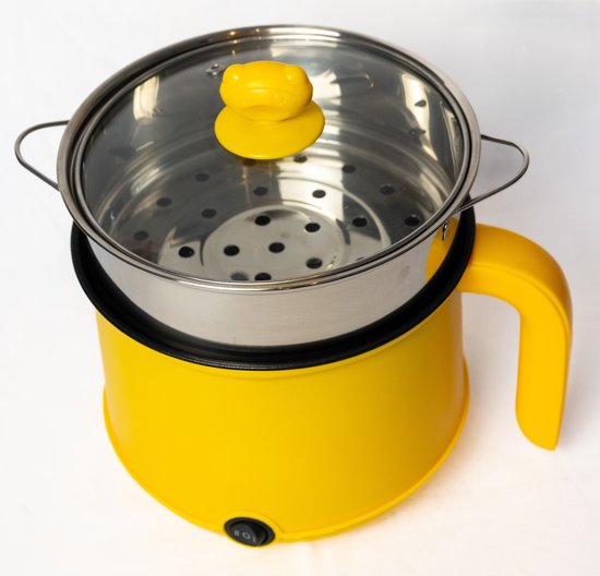 DMG Supply Noodle Pan - Geel - Elektrische Kookpan - Hotpot - Noodle Kom - 1,8 L - Multicooker
