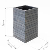 Westmann Mono Houten Plantenbak Pilaar 35x35x56 cm - Grijs