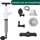 AKSA Home® WC Ontstopper - Gootsteenontstopper - Toilet Ontstopper - Ontstoppingsveer - Rioolontstopper - Wit