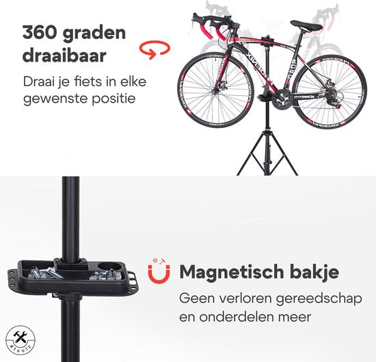 4toolz stevige montagestandaard fiets 2.0 - 30kg max - roterend