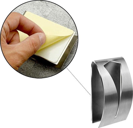 Handdoekhaak - RVS - 4 stuks - Zelfklevende handdoekhaken - Geen schroeven nodig - Handdoekhaakjes - Houder voor handdoeken