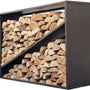Westmann® Haardhout rek Hugo - 35x115x80cm - Houtopslag buiten - Zwart
