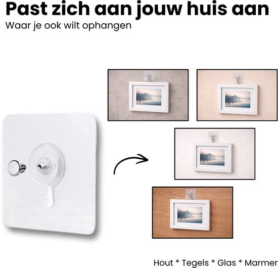 Zelfklevende Spijkers – 20 Sterke Plakspijkers voor Muurbevestiging – Handig Ophangsysteem – Plakschroeven voor Eenvoudig en Schadevrij Ophangen