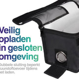 Goods&Co Accutas Ebike Brandveilig - Elektrische Fiets Accu Tas - Beschermhoes E-bike - 49 × 15 × 15 cm - Brandwerende Zak Fietsaccu - Hittebestendige Lipo Bag voor E Bike - Brandzak - Brandveiligheid– Accuhoes – Saver Hoes - Zwart