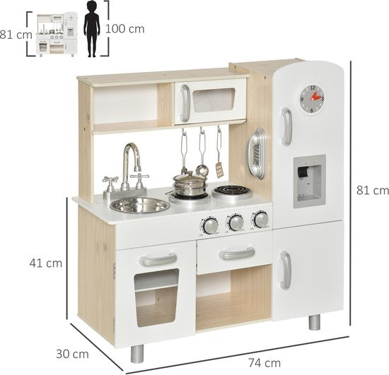 4goodz Uitgebreide Speelkeuken Kinderkeuken met toebehoren 30x74x81cm