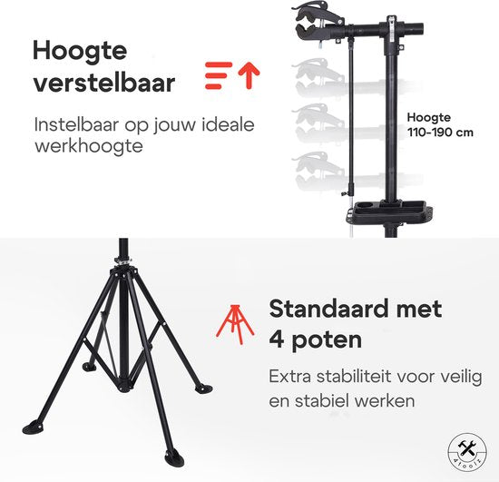 4toolz stevige montagestandaard fiets 2.0 - 30kg max - roterend
