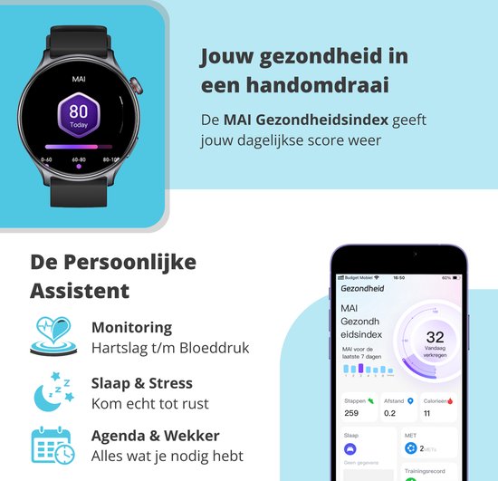 Nexvex® Ultra 2X Smartwatch - Sporthorloge met Belfunctie - Bloeddrukmeter - Stappenteller - Hartslagmeter - Bluetooth Activity Tracker - Android, iOS - 1.46 Inch - Zwart - Siliconen